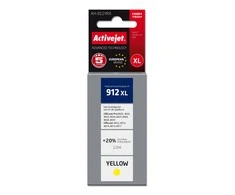 „Activejet AH-912YRX“ rašalo kasetė (pakeičiama HP 912XL 3YL83AE; Premium; 990 puslapių; 12 ml, geltona)