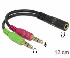 Adapteris Delock 3.5mm x2 kištukai - 3.5mm lizdas; 0,12m