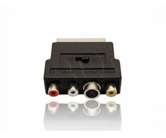 GEMBIRD CCV-4415 Gembird Adapteris SCART kištukas prie 3 RCA lizdų ir 1 S-Video lizdo su jungikliu