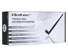 Qoltec belaidis adapteris Wi-Fi USB su antena, 57001