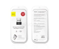 Baseus USB-C – USB-A adapteris 3A – Juodas
