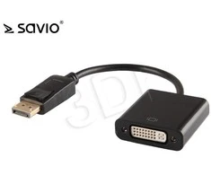 Savio CL-91 vaizdo kabelio adapteris 0,2 m DisplayPort DVI Juodas
