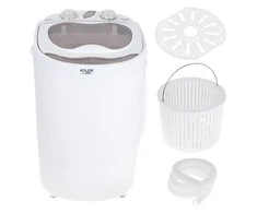 Skalbimo mašina Adler Mini washing machine AD 8055 Top loading, Skalbimo talpa 3kg, Gylis 37 cm, Plotis 36 cm, Baltas