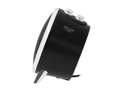 Adler | Fan Heater | AD 7742 | Ceramic | 1500 W | Number of power levels 2 | Juodas/Sidabrinis