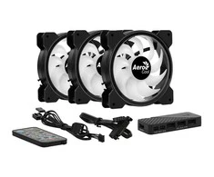 AEROCOOL PGS SATURN 12F ARGB PRO 3x12 - VENTILIATORIUS + stebulės