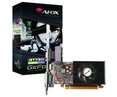 Vaizdo plokštė Afox geforce gt730 1gb ddr3 64bit dvi hdmi vga lp ventiliatorius v1 af730-1024d3l7-v1
