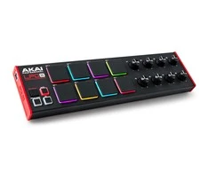 MIDI Valdiklis - AKAI LPD 8 MKII 8 mygtukai 8 rankenėlės Raudona/Juoda