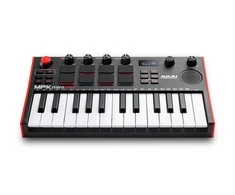 AKAI MPK Mini Play MK3 klaviatūra, juoda/raudona