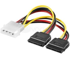 Akyga Oem Molex maitinimo laidas - 2x SATA - 15cm