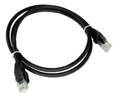 Alantec KKU5CZA1 networking cable Juodas 0.25 m Cat5e U/UTP (UTP)