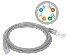 Patch-cord U/UTP kat.5e PVC 3.0m pilka ALANTEC
