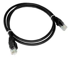 Patch-cord U/UTP kat.6A LSOH 1.0m juoda ALANTEC