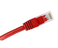 Patch-cord U/UTP kat.6 PVC 1.0m raudona ALANTEC