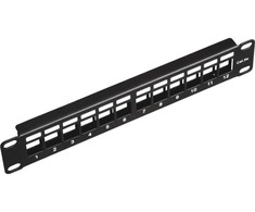 Alantec PK038 10 colių modulinė komutacinė panelė, 12 prievadų, 1U