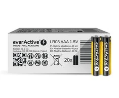 Alkaline batteries everActive Industrial Alkaline LR03 AAA - carton box - 40 pieces