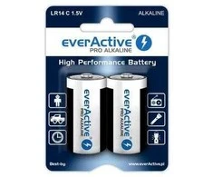 Šarminės baterijos „everActive Pro Alkaline LR14 C“ – lizdinė pakuotė – 2 vnt.