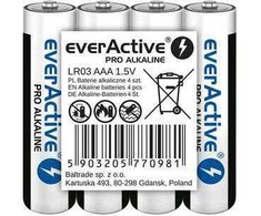 Šarminės baterijos AAA / LR03 everActive Pro 4 vnt