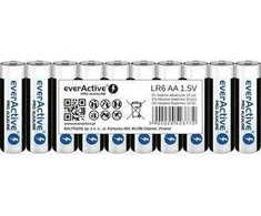 Šarminės baterijos everActive Pro Alkaline LR6 AA – susitraukianti pakuotė – 10 vnt.
