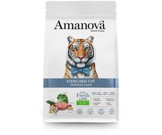 AMANOVA Adult Cat Sterilized Delicious ėriena - sausas kačių maistas - 1,5kg