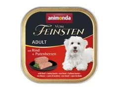Animoda Animonda Vom feinsten classic 150g konservai šunims su jautiena ir kalakutų širdimis