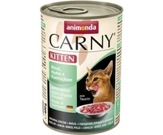 Drėgnas Kačių Maistas - ANIMONDA Carny Kitten su Jautiena, Vištiena, Triušiena - 400g