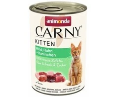 Drėgnas Kačių Maistas - ANIMONDA Carny Kitten su Jautiena, Vištiena, Triušiena - 400g