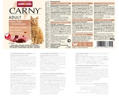 Animoda Drėgnas Kačių Maistas - Animonda Carny Suaugusiems Vištiena, Kalakutiena, Antis 400g