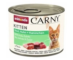 Animoda Animonda Carny kitten 200g jaunų kačių konservai su jautiena, vištiena ir triušiena