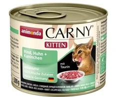 Animoda Animonda Carny kitten 200g jaunų kačių konservai su jautiena, vištiena ir triušiena