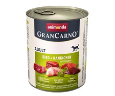 Animoda Šunų Maistas - Animonda GranCarno Suaugusiųjų Jautiena Su Triušiena Ir Žolelėmis 800 G