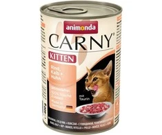 ANIMONDA Carny Kitten Veal, vištiena, kalakutiena - wet cat food - 400g