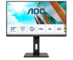 Monitorius AOC U32P2 31,5 colio VA WLED UHD 3840x2160 16:9 3000:1 350cd/m2 178/178 75Hz 4ms 2xHDMI 2.0 3Wx2 100x100 Juodas