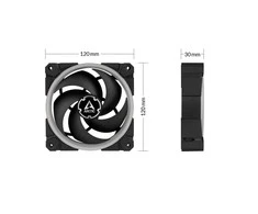 ARCTIC BioniX P120 A-RGB Optimizuotas slėgis 120 mm ventiliatorius su A-RGB