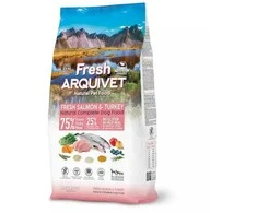 ARQUIVET Fresh lašiša with kalakutiena - semi-moist dog food - 10 kg