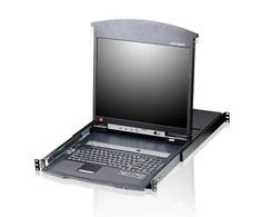 Aten | 8 prievadų Cat 5 dviejų bėgelių 17" LCD KVM komutatorius su Daisy Chain prievadu | KL1508AM-AXA-AG | 1 x USB A tipo lizdas