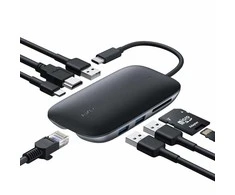 AUKEY CB-C71 interface hub 5000 Mbit/s Juodas