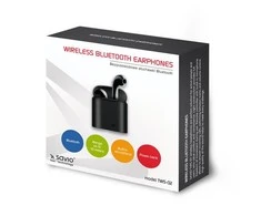 Belaidės ausinės Savio TWS-02, Bluetooth, su mikrofonu, juodos