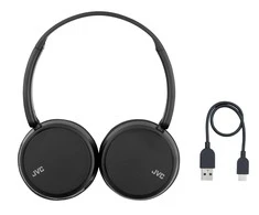JVC, HA-S36W-BU, juodos sp. dinaminės ausinės, mikrofonas