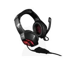 Žaidimų ausinės Modecom Volcano MC-839 Sword, LED, Juodos