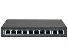 Šakotuvas Nevaldomas komutatorius 10xRJ45 - 8 RJ45 PoE+ 1Gb/s prievadai + 2 RJ45 Uplink 1Gb/s prievadai (energijos sąnaudos 96W) AVIZIO