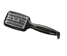 BABYLISS Elektrinis plaukų tiesinimo šepetys HSB101E Keraminė šildymo sistema, Joninė funkcija, Joninis kondicionavimas, Temperatūra (maks.) 200 °C, Šildymo lygių skaičius 3, Juodas