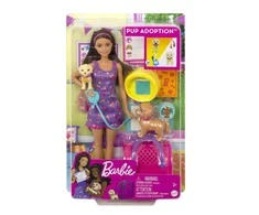 Mattel Lėlė Barbė šuniukų įvaikinimo žaidimų rinkinys
