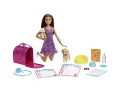 Mattel Lėlė Barbė šuniukų įvaikinimo žaidimų rinkinys
