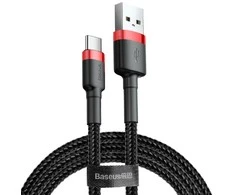 Baseus Cafule USB cable 2 m USB A USB C Juodas, Raudona