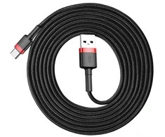 Baseus Cafule USB cable 2 m USB A USB C Juodas, Raudona