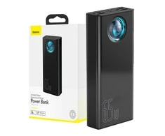LiPo išorinis akumuliatorius (Powerbank) 30000mAh 65W su PD3.0 QC3.0 4xUSB + USB C Amblight juodas BASEUS