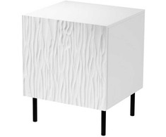 Cama Meble Naktinis Staliukas - Jungle 53.5x40.5x44 Balta Matinė + Juodos Kojelės