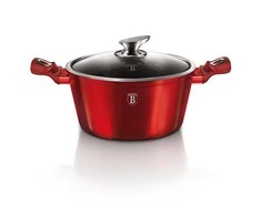 PUODAS 4.1L 24CM BERLINGER HAUS METALLIC BURGUNDY LINE BH-1257-N