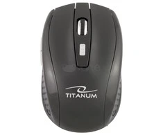 Bevielė optinė pelė Titanum 6D TM105K SNAPPER |2.4 GHz|1600 DPI|6 mygtukai|Juoda