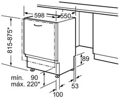 Bosch SMV41D10EU Serija 4, Visiškai integruota indaplovė, 60 cm